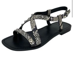 Marc Fisher LTD Fianna2 Snake Print Leather Studded Womens
Sandals Size 6M